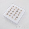 MULTI CZ FLOWER PIN 316L SURGICAL STEEL NOSE RING BOX